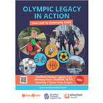 Promo poster for Olympic Legacy In Action - Community Event.
