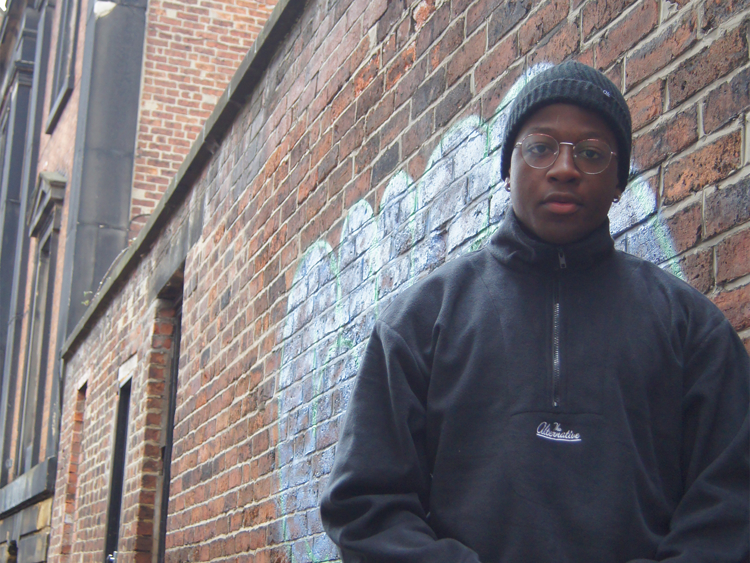 A man wearing clothing from Sheffield's The Alternative Store.