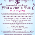Poster for the event in the style of a vintage invitation.