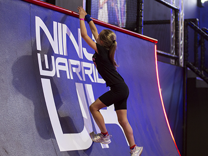 Inside the Ninja Warrior UK Adventure Park.