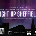 Poster for the Light Up Sheffield event
