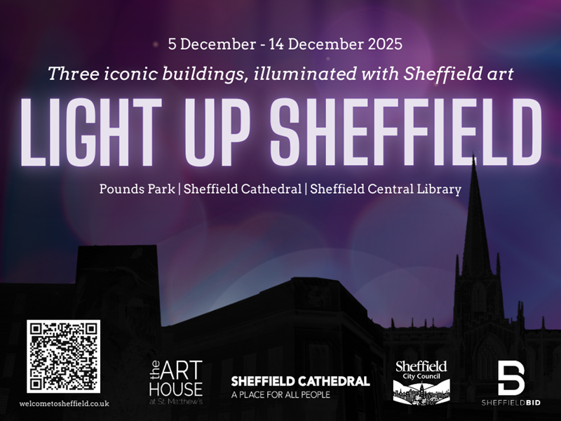 Poster for the Light Up Sheffield event