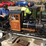Two locomotives at the Abbeydale Miniature Railway