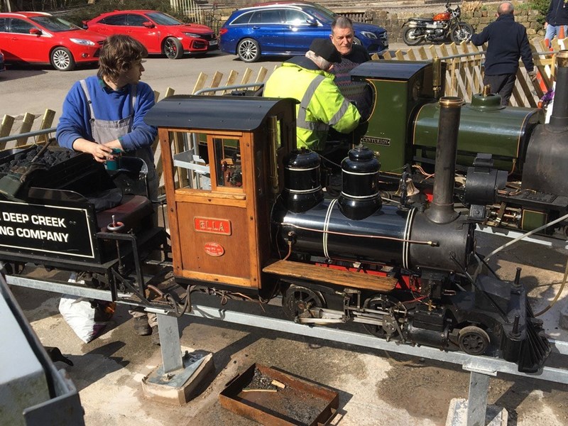 Two locomotives at the Abbeydale Miniature Railway