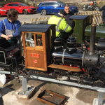 Two locomotives at the Abbeydale Miniature Railway