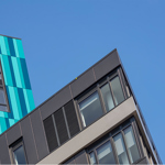 An exterior shot of New Era Square.