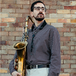 Nadim Teimoori and his saxophone. 