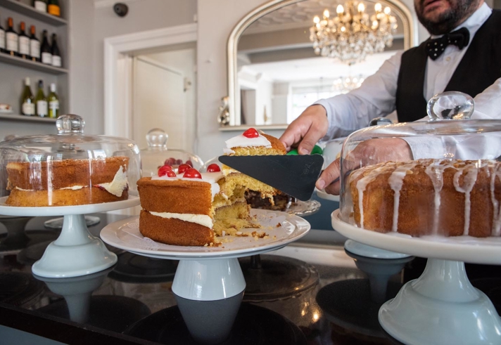 Cakes on display at Jameson's Tea Room.