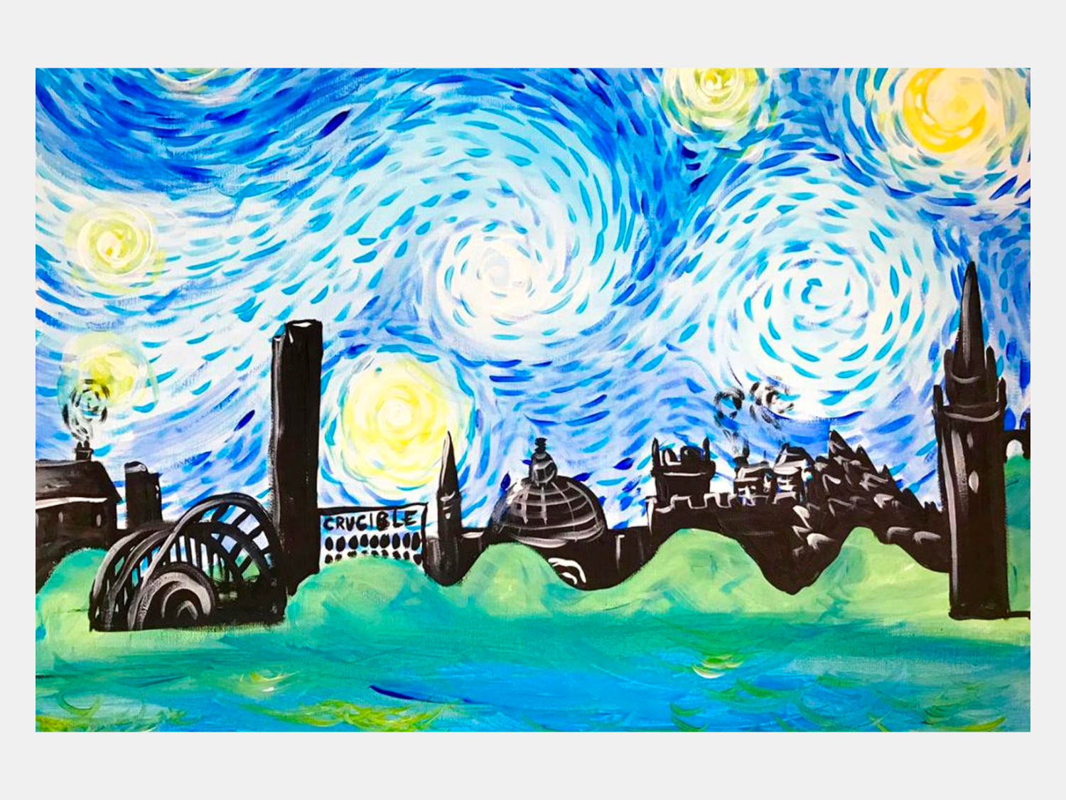 PopUp Painting! Paint starry night!