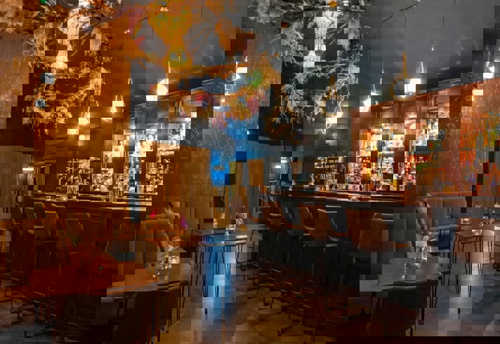 The bar at True Loves.