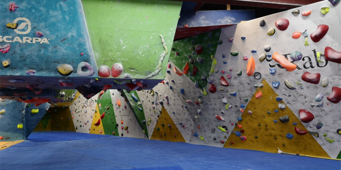 Climbing walls at The Climbing Works.