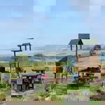 Beer garden and children's play area at the Three Merry Lads.