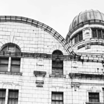 A black and white vintage photograph of the Abbeydale Ballroom.