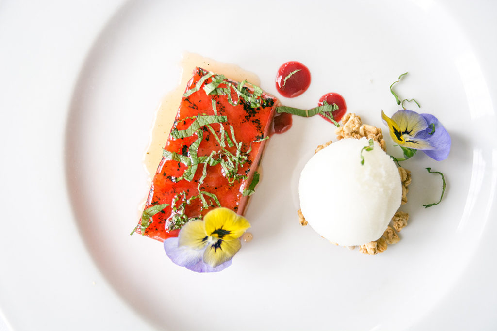 A plate of vegan food.