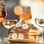 Toffee and banana pancakes.