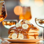 Toffee and banana pancakes.