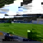 A view of the pitch, from the stands, at Hillsborough Stadium.