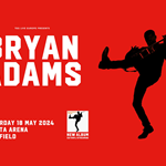 Promo poster for the Bryan Adams concert in Sheffield.