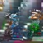 A man having fun, jumping on a trampoline at Jump Inc.