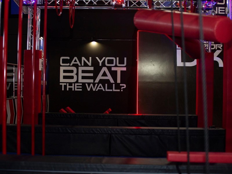 Inside the Ninja Warrior UK Adventure Park.