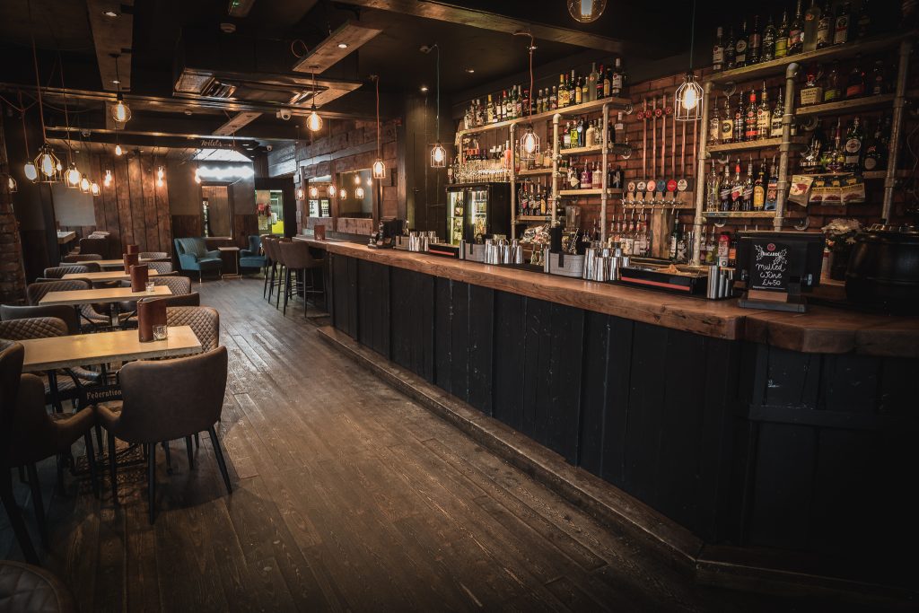 The interior of the Monk Bar.