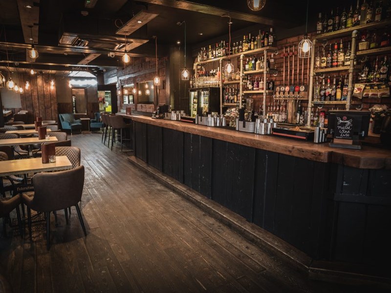 The interior of the Monk Bar.