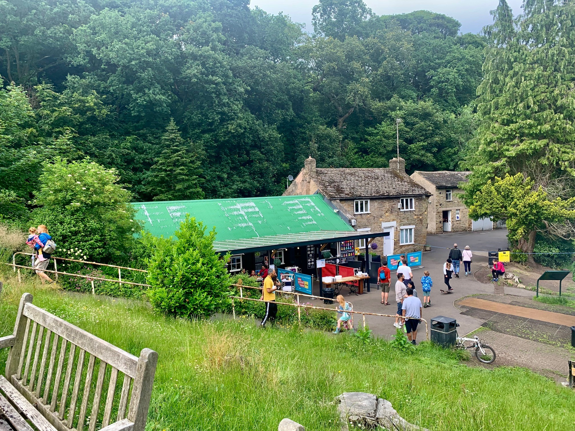 The exterior of the Forge Dam Cafe.