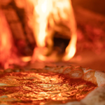 A wood fired pizza oven at Paesani 