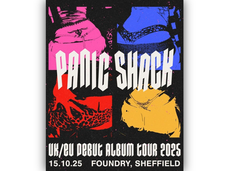 Promo poster for the Panic Shack gig at Foundry.