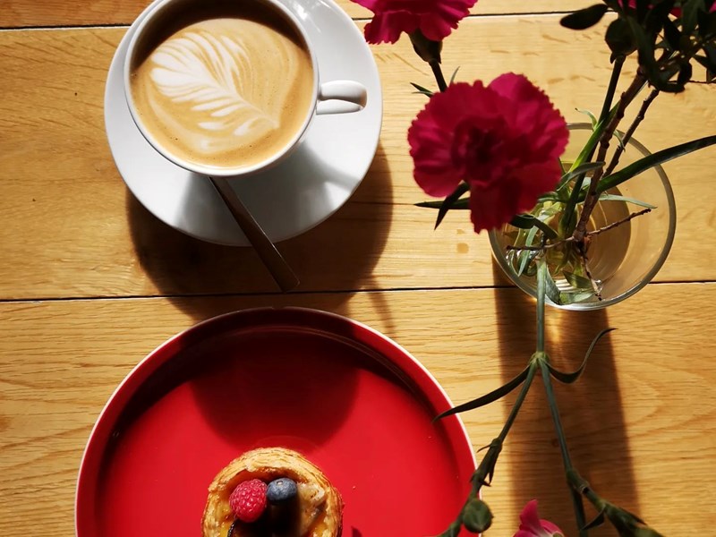 Coffee at Kopi & Chai.