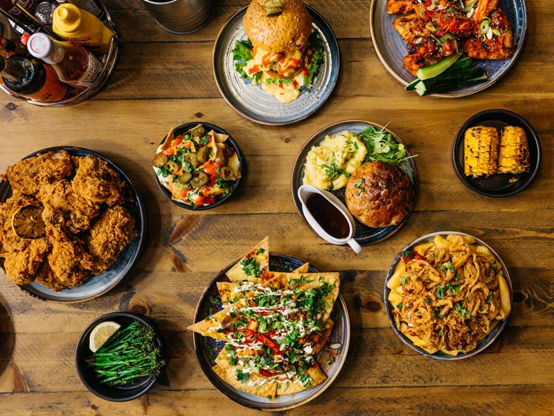 A selection of food at Bungalows & Bears.