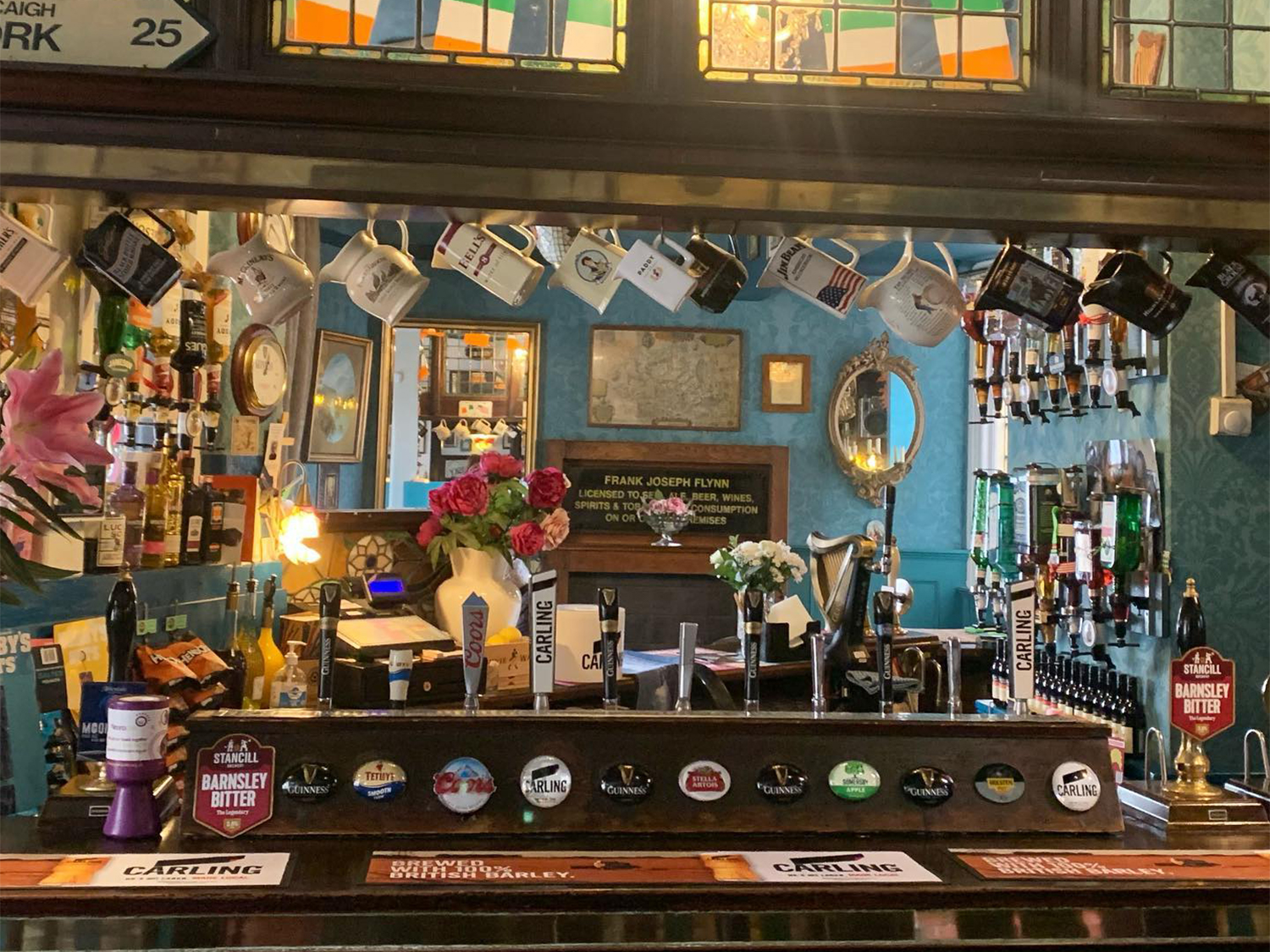 The bar at The Grapes