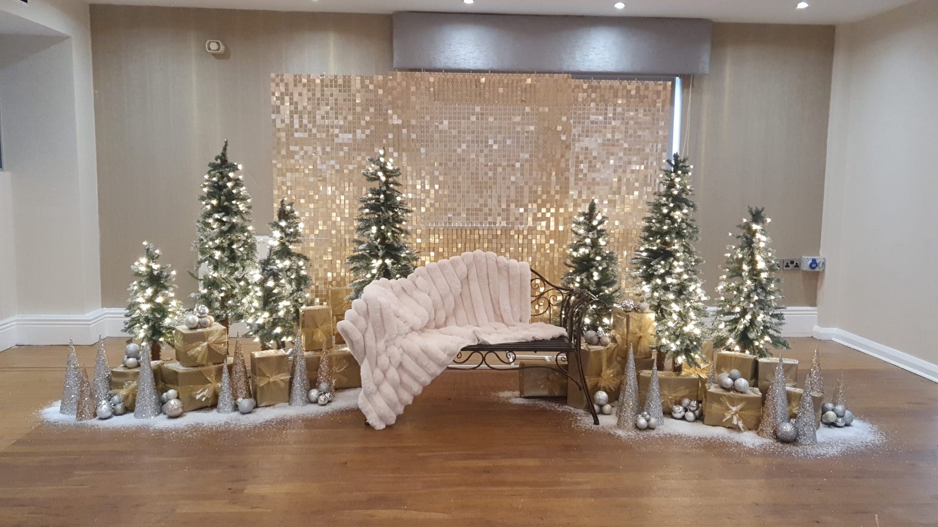 A display of Christmas Trees.