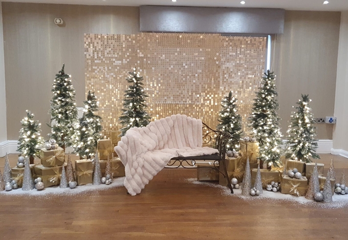 A display of Christmas Trees.