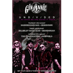 A promo poster for the Gin Annie gig listing all the events details.