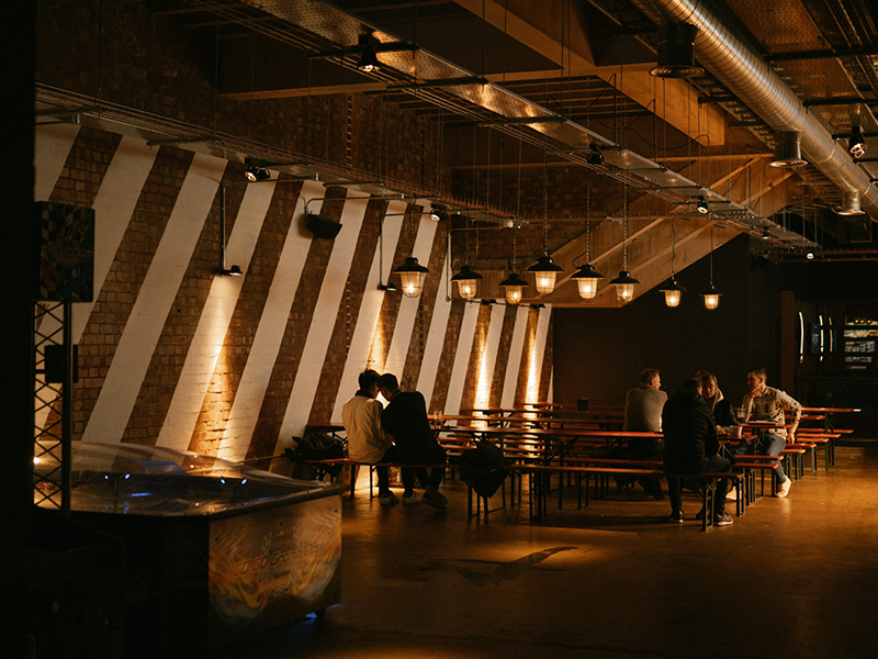 Tables and benches at Lane7.