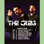 Poster for The Cribs gig at the Foundry with a picture of the band.