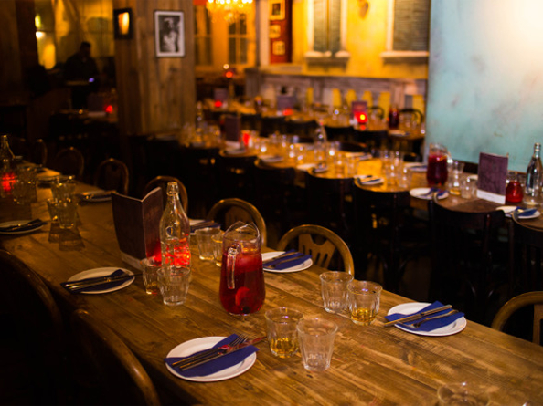 Tables at Cubana Tapas Bar.