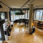 A view of the ground floor at The Cream Store, taken from the second floor.