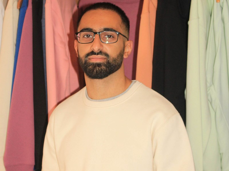 A man wearing clothing from Sheffield's The Alternative Store.