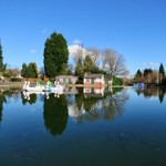 The boating pond at Millhouses Park.