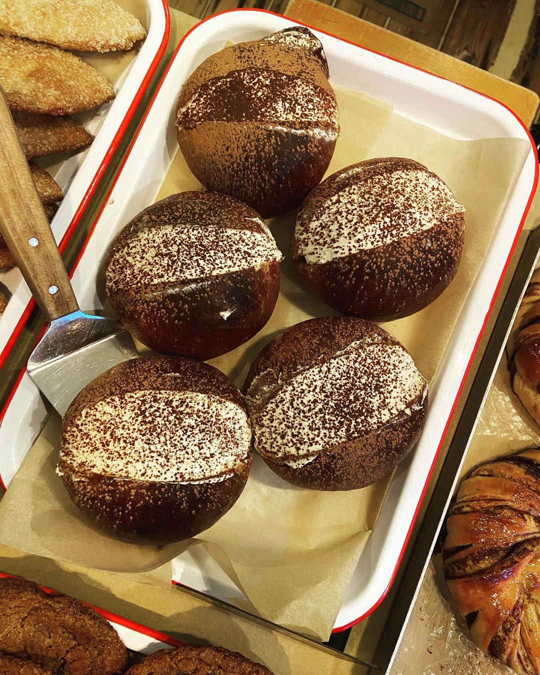 A tray of baked goods at I Said Bread.