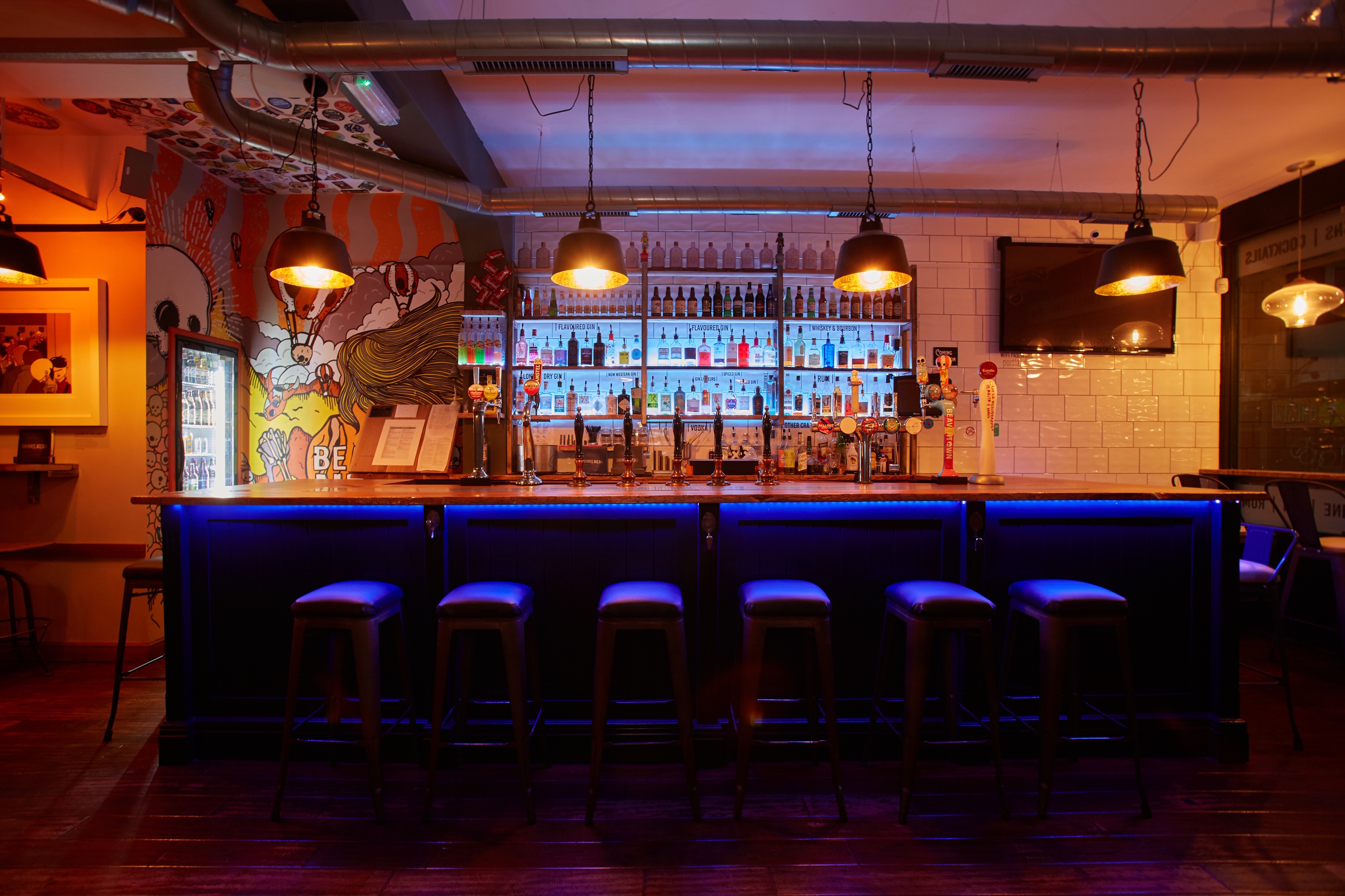 The bar at Portland House.