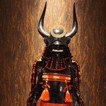 A suit of Japanese armour at Guyshi BBQ & Bar
