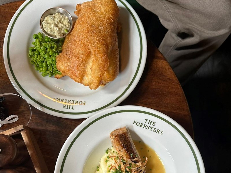 Food at The Foresters.