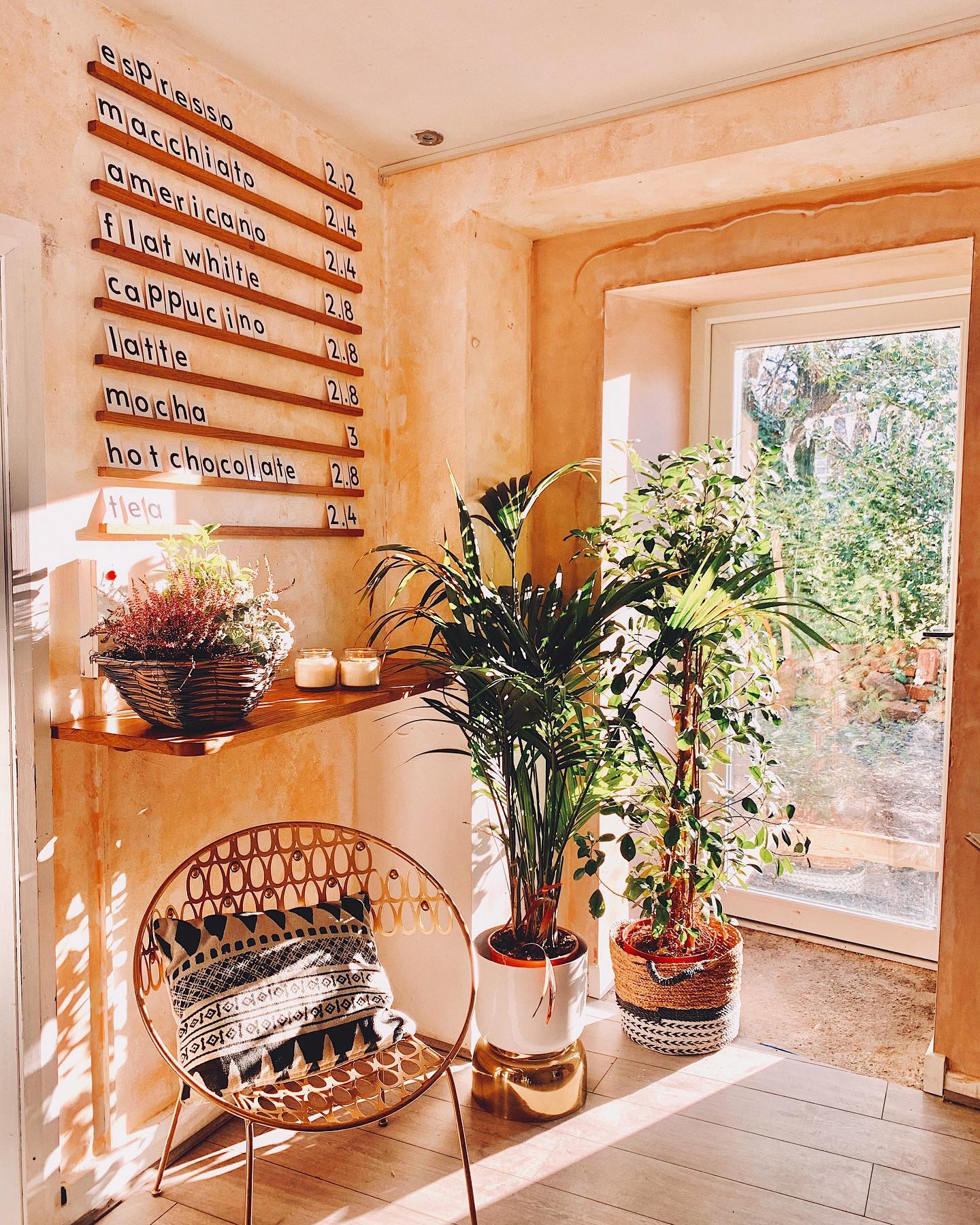 Inside Aesthete Coffee + Kitchen.