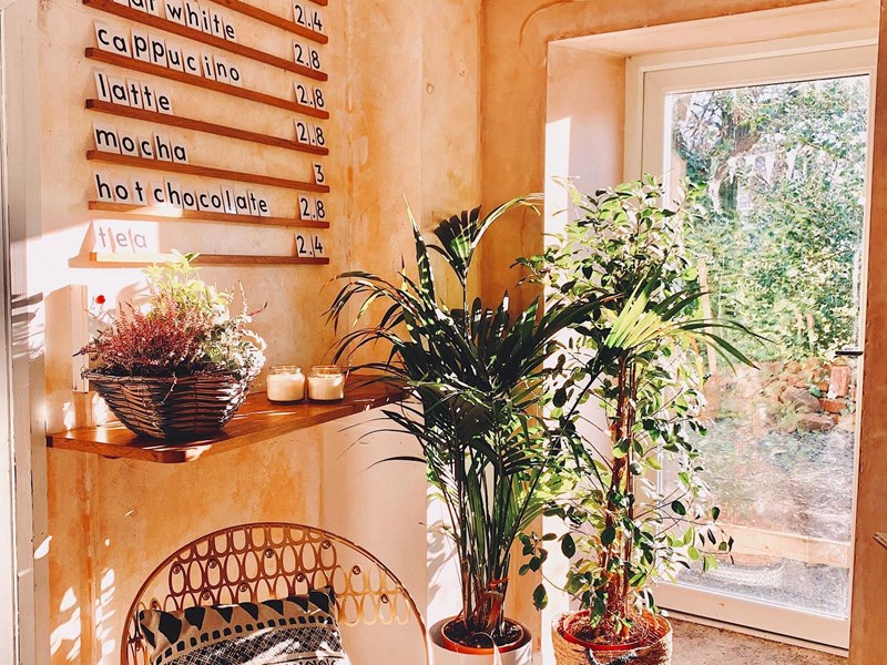 Inside Aesthete Coffee + Kitchen.