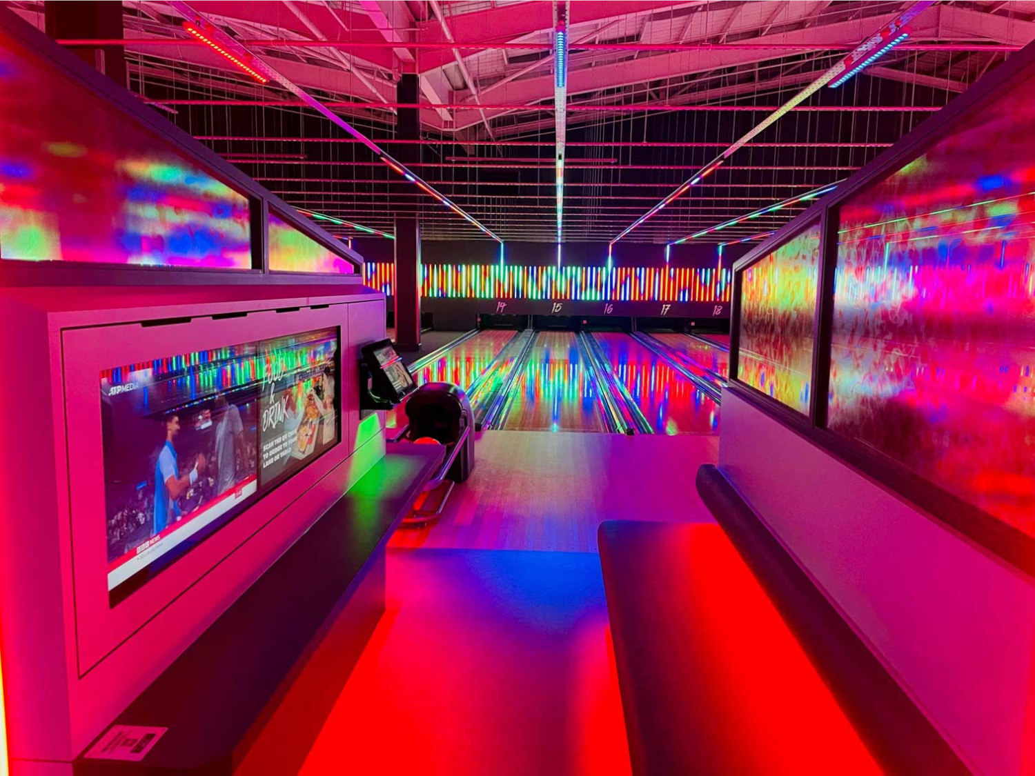 Bowling lanes at Tenpin Sheffield