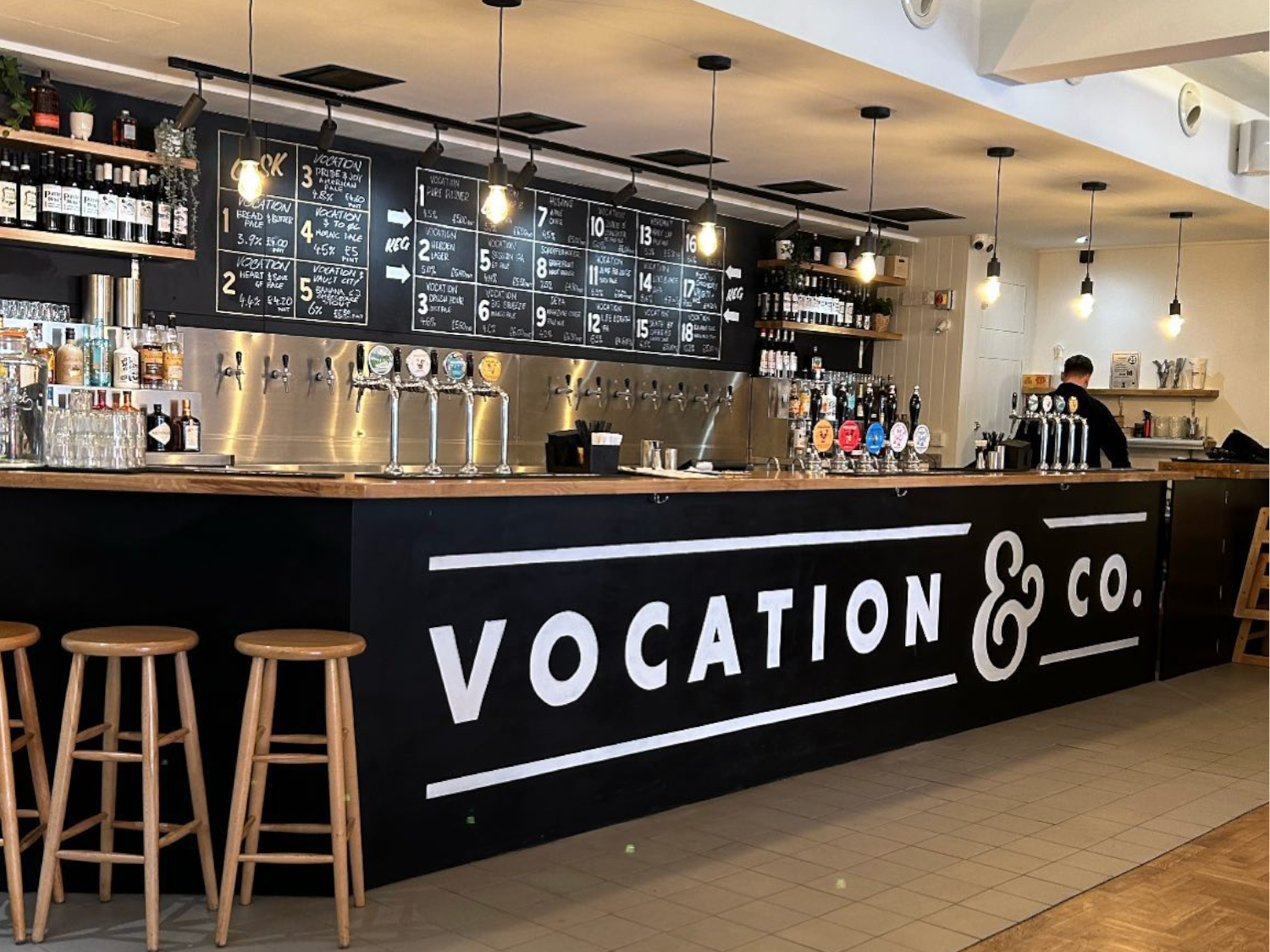 The bar at Vocation & Co
