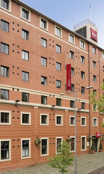 The exterior of Ibis hotel in Sheffield city centre.